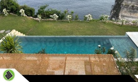 Luxury Pool at Villa Umalas Bali with Green Sukabumi Stone