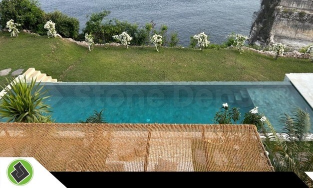 Luxury Pool at Villa Umalas Bali with Green Sukabumi Stone