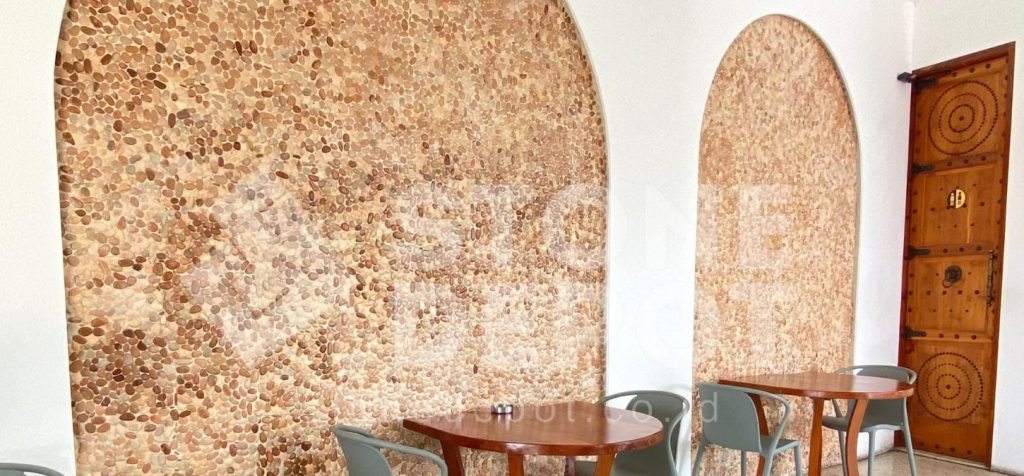 Pink Pebble Stone Wall